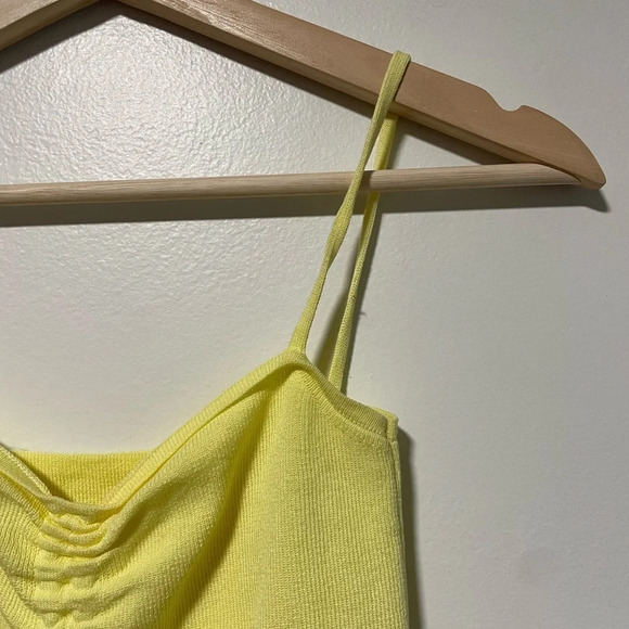 Vibrant Yellow Ruched Drawstring Camisole – Perfect  for Summer - Picture 6 of 8